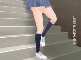Cute 3D Anime Girl Have A Wet Dream