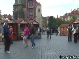 Granny Tourist Gets Picked Up And Pounded