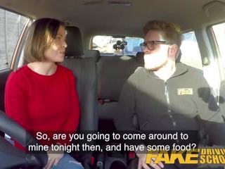 Fake Driving School Jealous learner with swell tits wants hard fucking