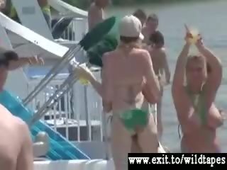 Crazy chicks at public Nude Event