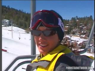 Taylor Rain Relaxes After Some Skiing