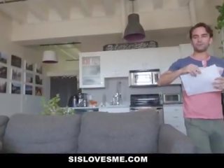SisLovesMe - Hot Step-Sis Fucks Both Step-Brothers