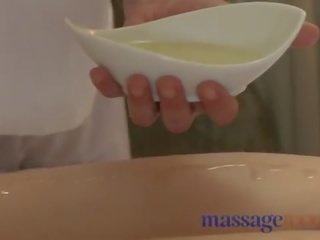 Massage Rooms Young blonde and red head get deep orgasm from big cock