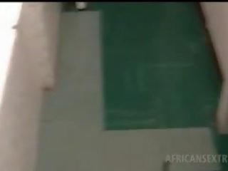 Afro Babe Proving Her BJ Skills On Huge White Schlong In POV