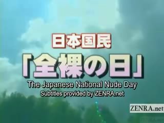 Sottotitolato giapponese nudists engage in nazionale nuda giorno