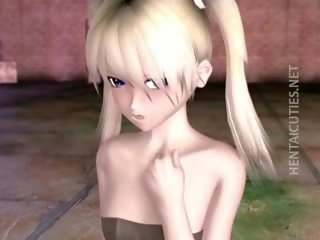 Pigtailed 3d anime cutie gauna pakliuvom