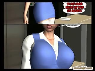 3d Comic Office Girl With Bigboobs