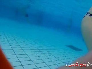 Girsl Underwater At Pool
