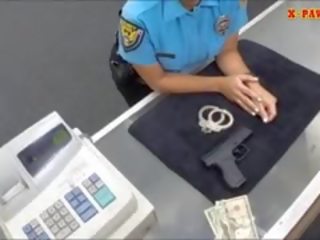 Ms policja oficer z duży cycuszki dostał pieprzony z pawn człowiek
